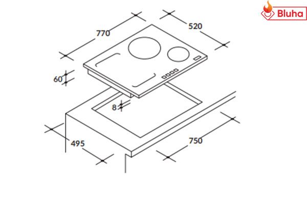 Bếp từ Rosieres RFI802