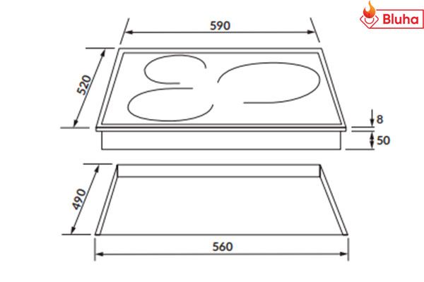 Bếp từ Rosieres RPIF342 3 vùng nấu
