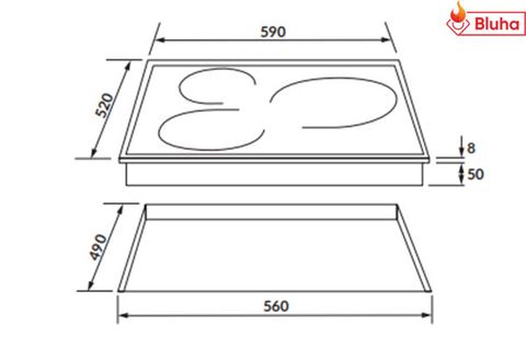 Bếp từ Rosieres RPIF342 3 vùng nấu