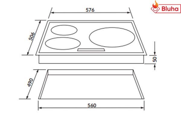 Bếp từ Rosieres RVEF633INK 3 vùng nấu
