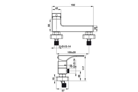 Bộ trộn sen tắm Hafele 495.61.123 lắp nổi REGAL