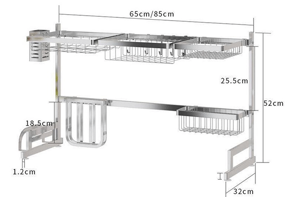 Giá bát để trên chậu rửa Grob GOS inox 304