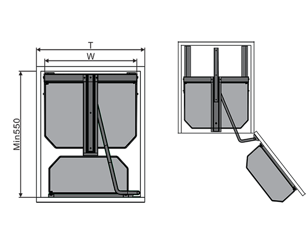 Kệ đồ khô nan dẹt đáy đặc Grob GM304 SUS304