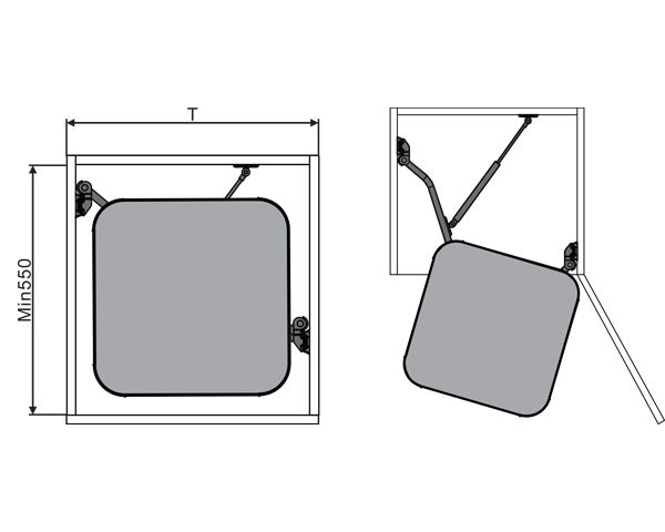 Kệ đồ khô xoay nan dẹt đáy đặc Grob GM304 SUS304