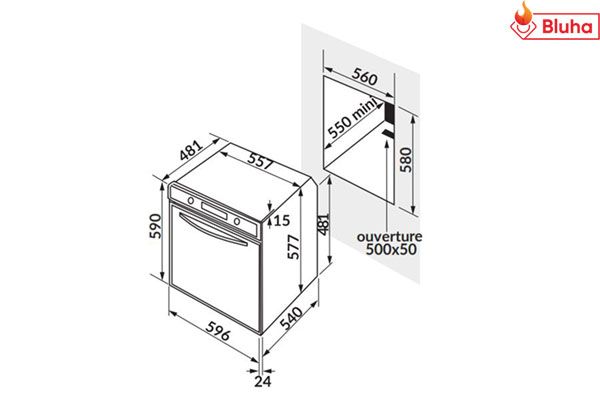Lò nướng điện Rosieres RFI4064MIN