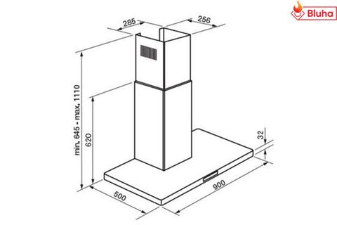 Máy hút mùi Rosieres RBS93IN ống khói 90cm