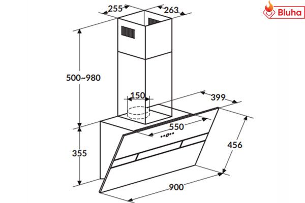 Máy hút mùi Rosieres RDV980PN