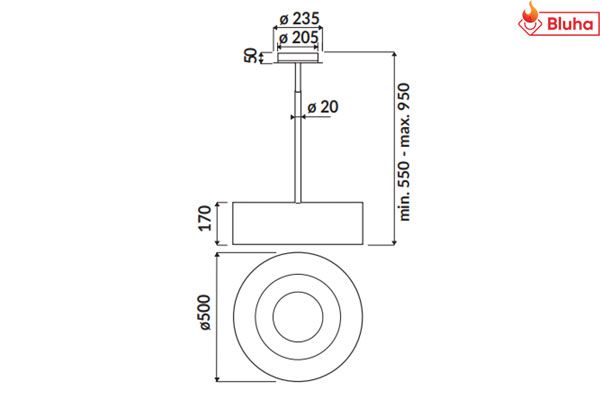 Máy hút mùi Rosieres RDL910IN ốc đảo