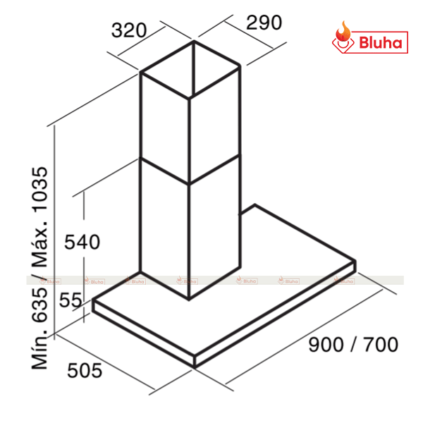 Máy hút khử mùi áp tường CATA SELENE 700/900 - Phân phối bởi công ty Đức Chính