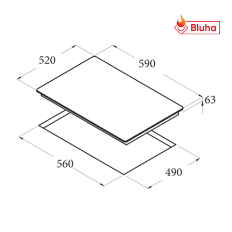 Bếp từ 3 vùng nấu CATA IB 6203 BK