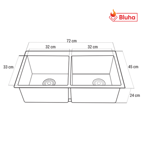Chậu rửa bát ROSLERER RL01 - 7245 cân