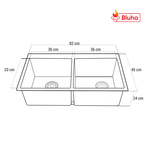 Chậu rửa bát ROSLERER RL04 - 688 cân