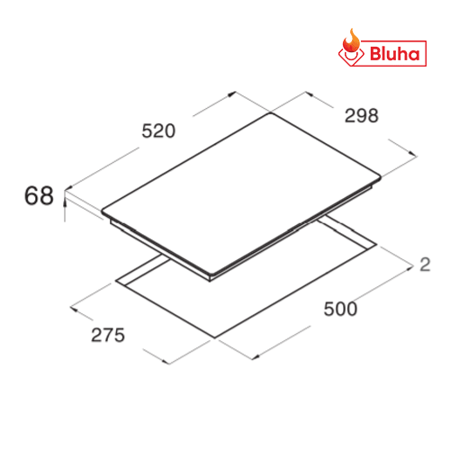Bếp từ Domino 2 vùng nấu CATA IB 302BK