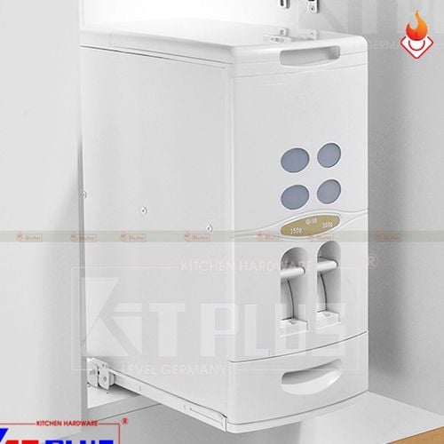 Thùng gạo âm tủ 2 nút nhấn Kit Plus DB.18