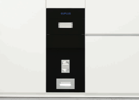 Thùng gạo EUPLUS B30.1 mặt gương đen nút nhấn