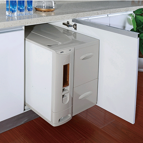 Thùng gạo Grob RB âm tủ hợp kim thép