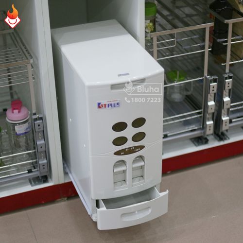Thùng gạo âm tủ 2 nút nhấn Kit Plus DB.18