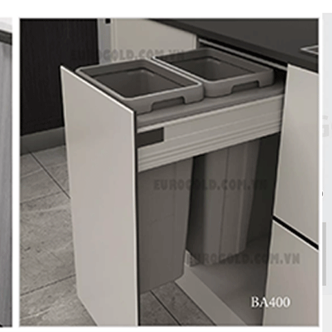 Thùng rác âm tủ giảm chấn cao cấp EA300| 400