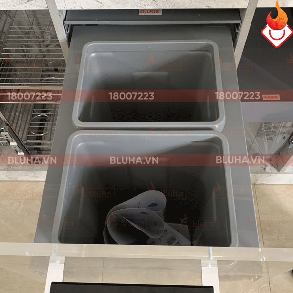 Thùng rác đôi Garis GW07.40 36L cánh kéo