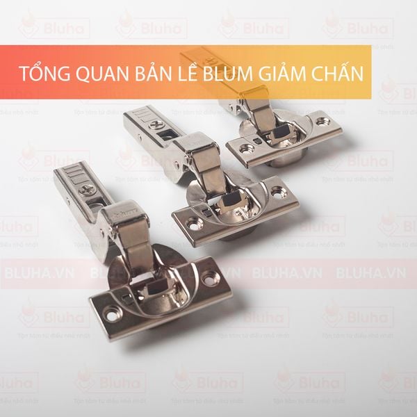 Bản lề giảm chấn Blum cong vừa 342.80.601 - Clip Top 107°