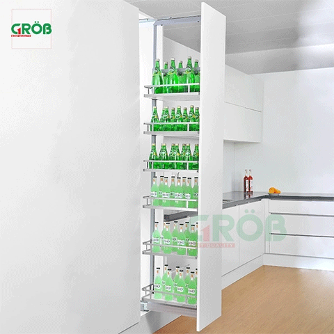 Tủ đồ khô cánh kéo Grob GM nan dẹt đáy melamin