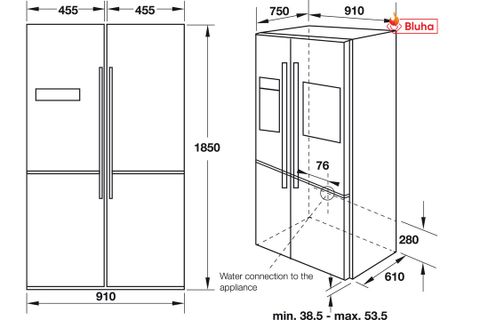 Tủ lạnh Hafele 539.16.230 HF-SBSIC