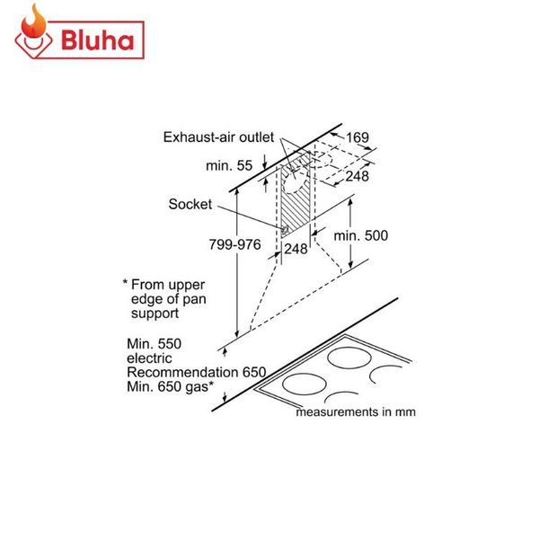 Máy hút mùi Bosch gắn tường 90cm HMH.DWW09W851B
