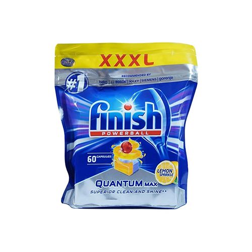 Viên rửa bát Finish Quantum Max Lemon gói 60 viên