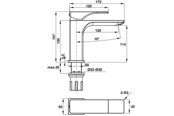 Vòi Hafele 495.61.120 lavabo Regal 110