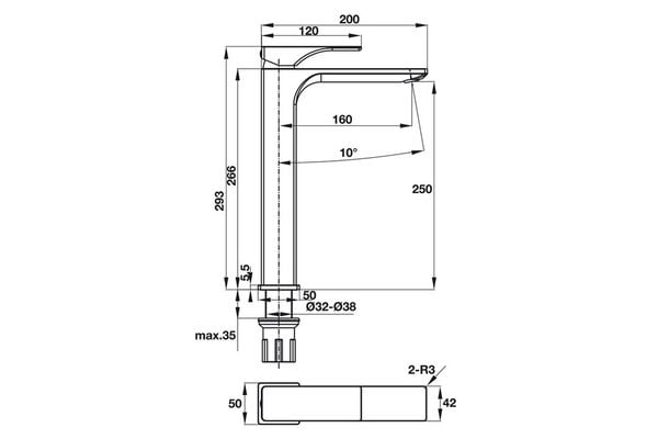 Vòi Hafele 495.61.121 lavabo Regal 250