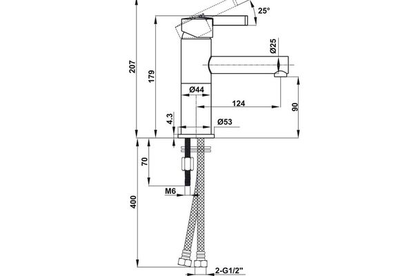 Vòi Hafele 495.61.143 lavabo ROOTS 70