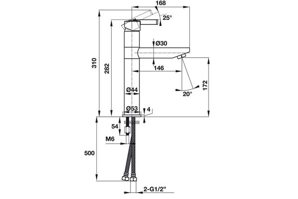 Vòi Lavabo ROOTS 170 Hafele 495.61.144