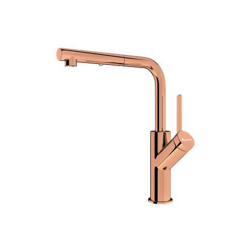 Vòi rửa bát rút dây Konox Artan Rose Gold