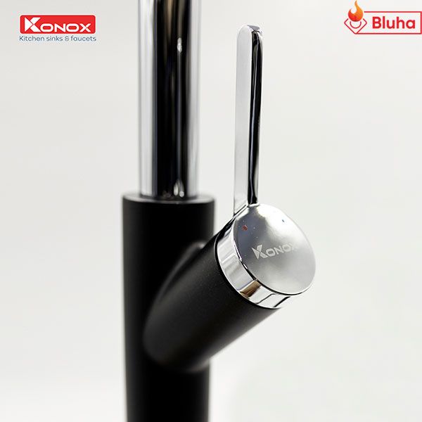 Vòi rửa bát rút dây Konox Artan Black