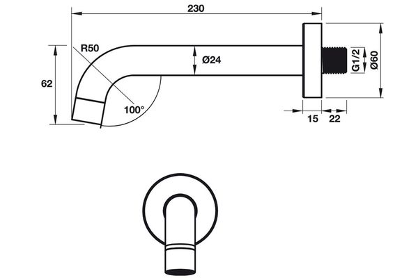 Vòi xả bồn tắm ACTIVE Hafele 589.25.896