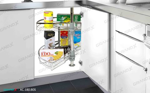 Kệ góc mâm xoay góc mở 1/2 - 180° Grandx Sirius XC.180.80S