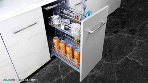 Giá dao thớt gia vị nan Oval Grandx Moonlight XK.30M