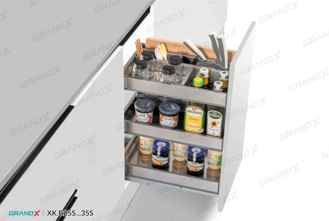 Giá đựng chai lọ, gia vị, dao thớt Grandx Sirius XK.B25S