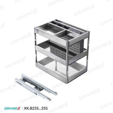 Giá đựng chai lọ, gia vị, dao thớt Grandx Sirius XK.B25S