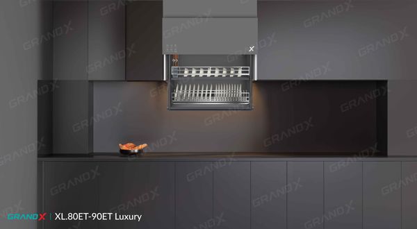 Giá bát đĩa nâng hạ điện thông minh Grandx Titanium XL.80ET - Luxury