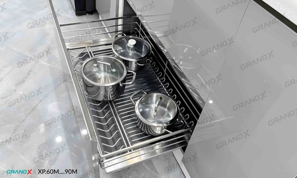 Giá xoong nồi nan Oval/SUS304 Grandx Moonlight XP.60M