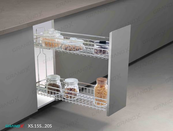 Kệ đựng chai lọ gia vị nan dẹt Grandx Sirius XS.15S