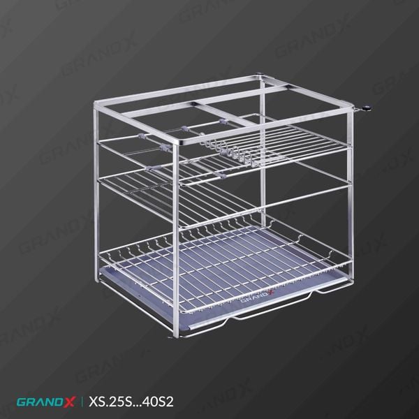 Giá đựng chai lọ gia vị nan dẹt Grandx Sirius XS.25S