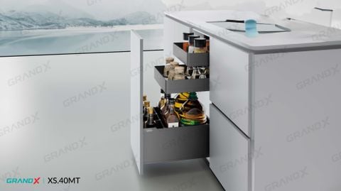 Giá gia vị 3 tầng độc lập Grandx Titanium XS.40MT