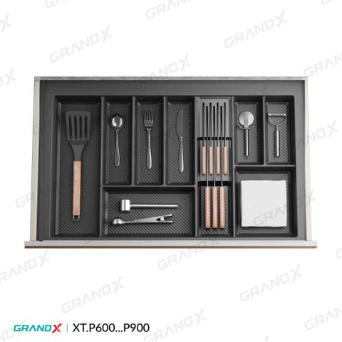 Khay chia thìa nĩa chất liệu nhựa PP cao cấp Grandx Cutlery Tray XT.P600
