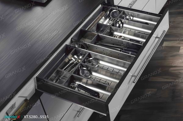 Khay chia thìa nĩa đa năng SUS304 Grandx Cutlery Tray XT.S280
