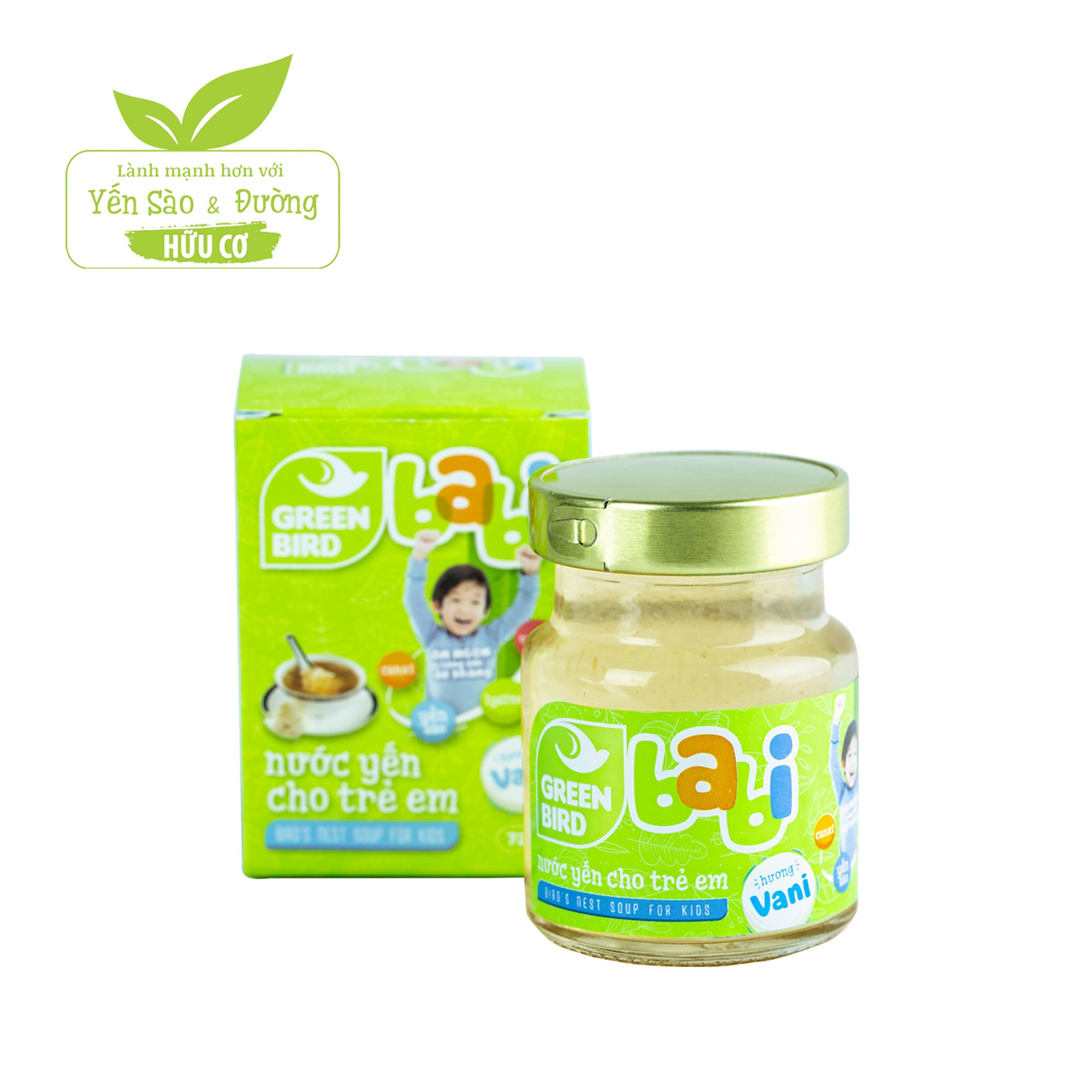  Green Bird - Babi Nước Yến Cho Trẻ Em Hương Vani - Hũ đơn 72g 