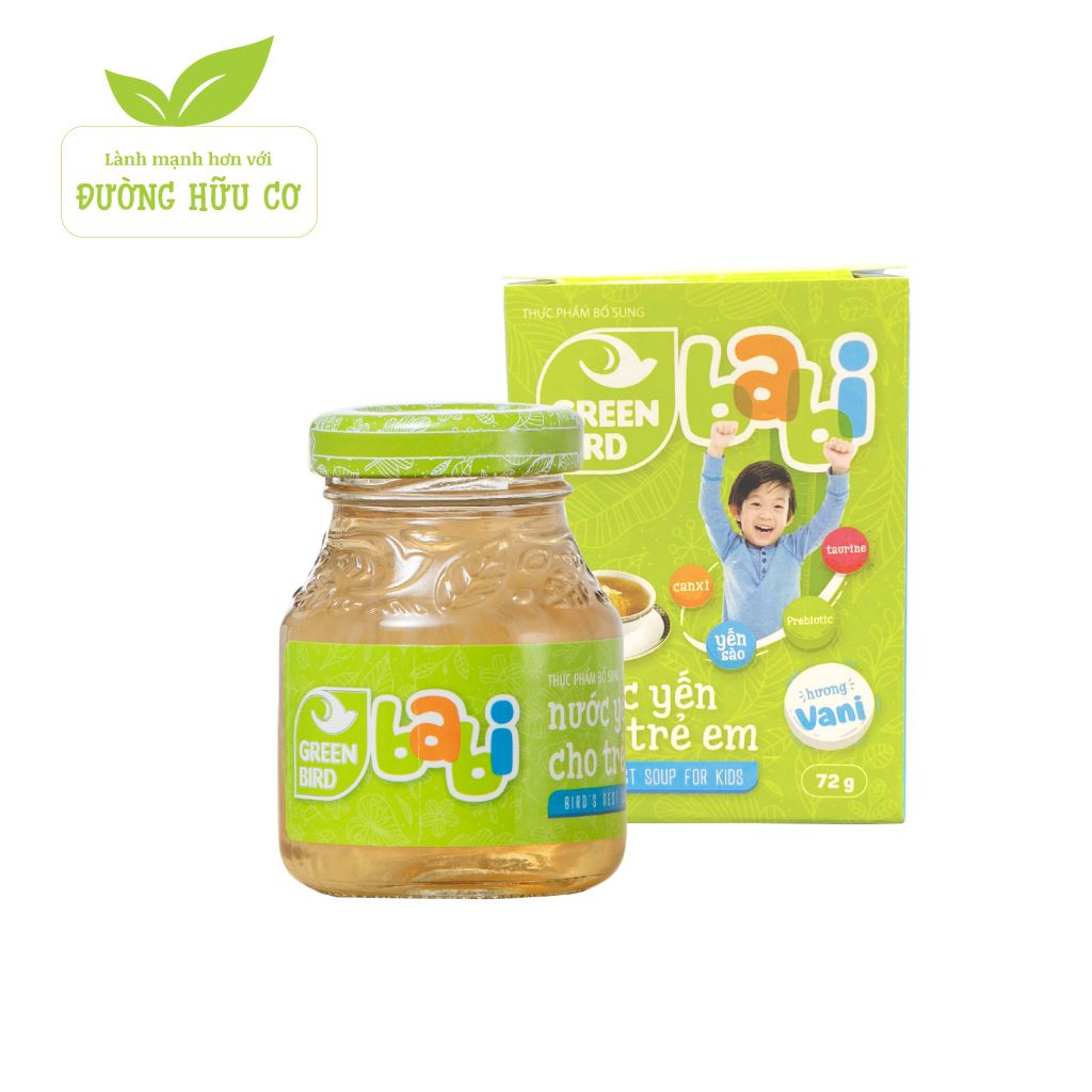 Thực Phẩm Bổ Sung Nước Yến Cho Trẻ Em Green Bird Babi Hương Vani 72g