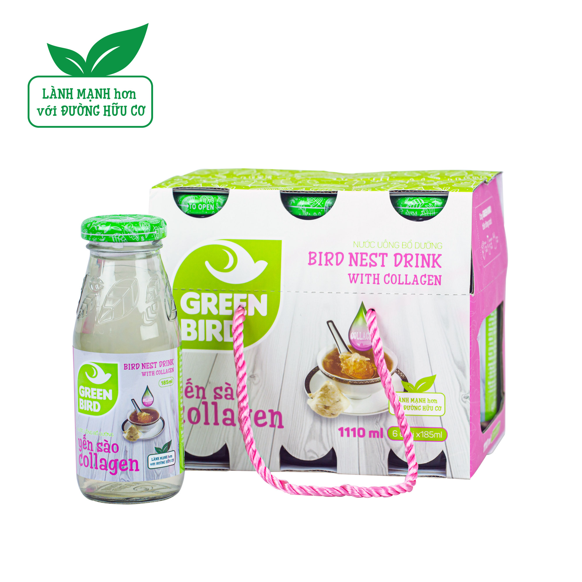  Green Bird - Bird’s nest soup with collagen - (Set 6 bottles*185ml) 