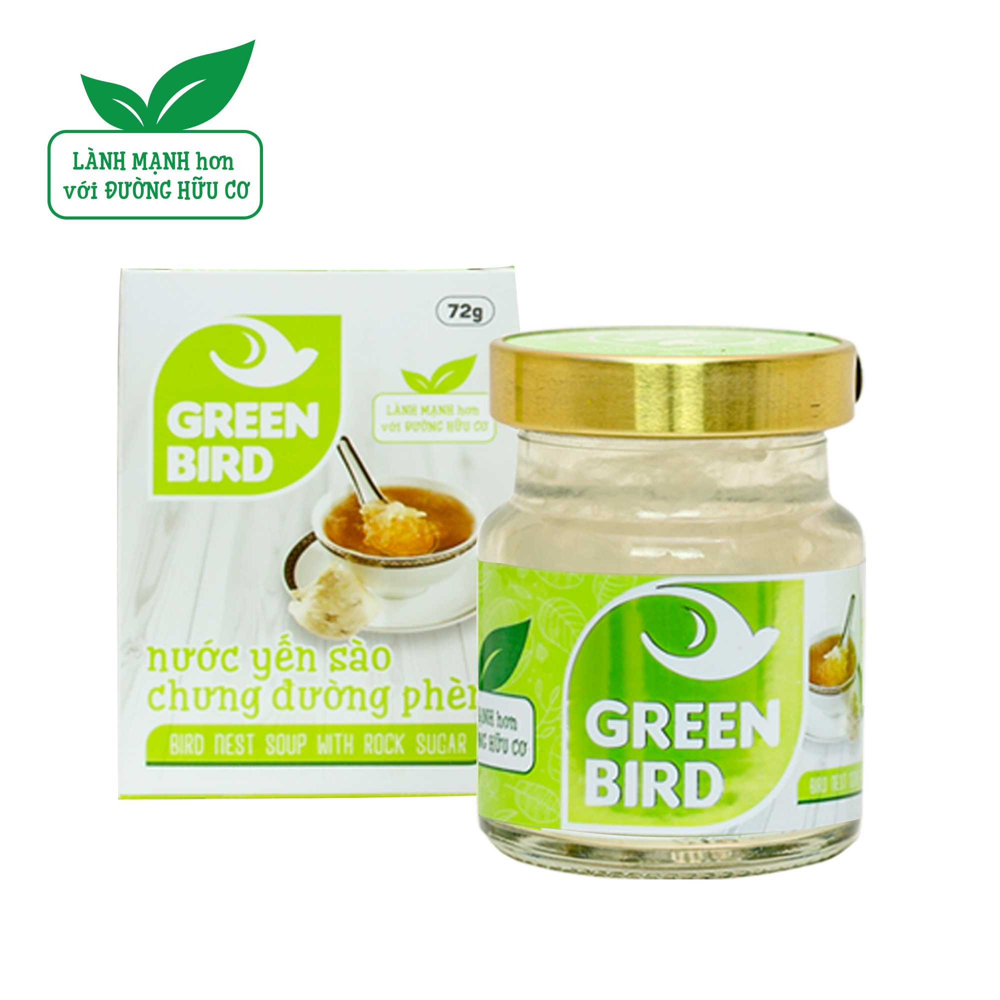  Green Bird - Bird's Nest Soup With Rock Sugar - Jar 72g 